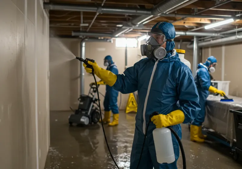 Basement Sanitization and Antimicrobial Treatment process in Haiku-Pauwela, HI